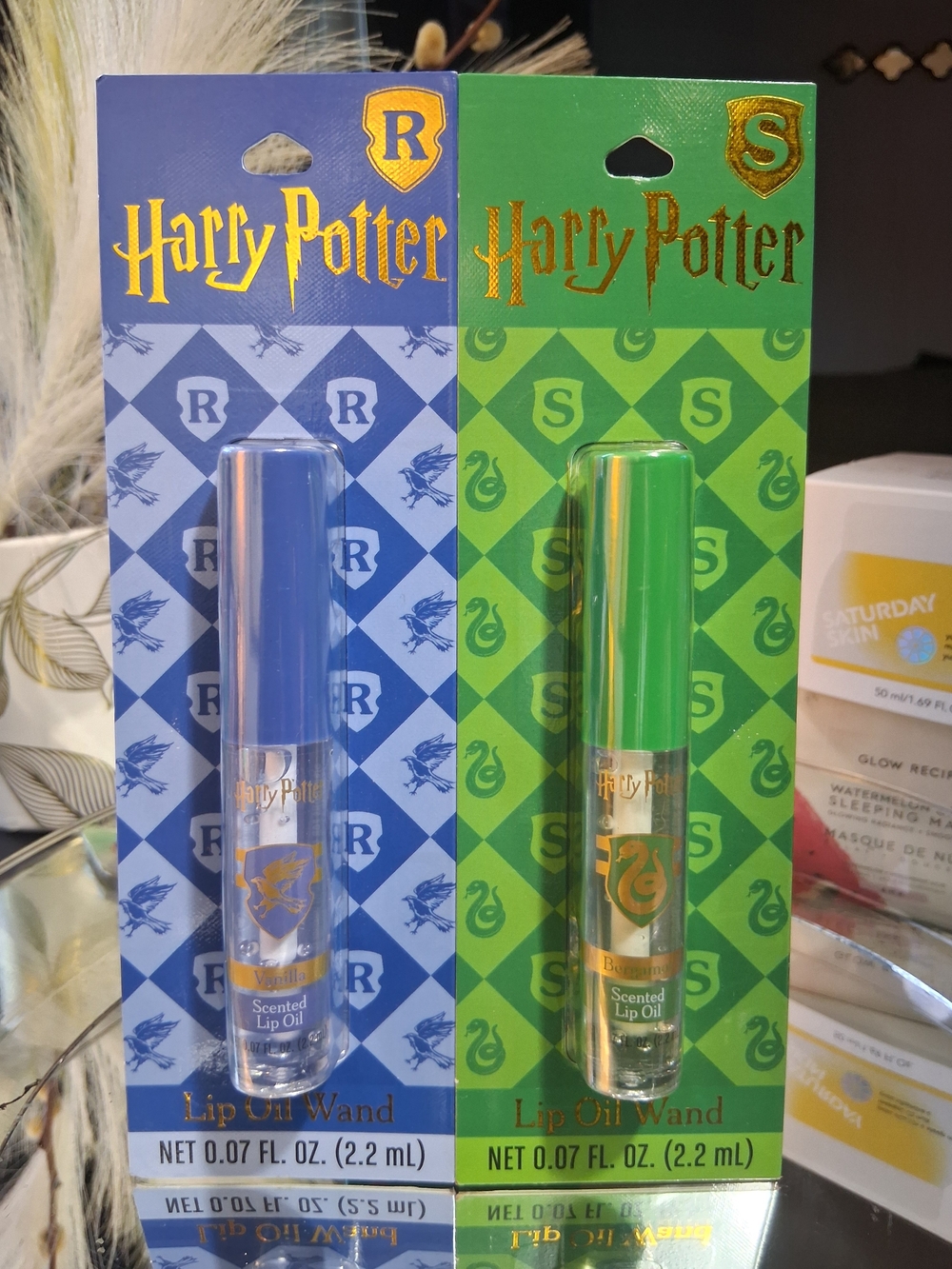 Warner Bros. Harry Potter Ravenclaw Blue & Slytherin Green Lip Oil Set